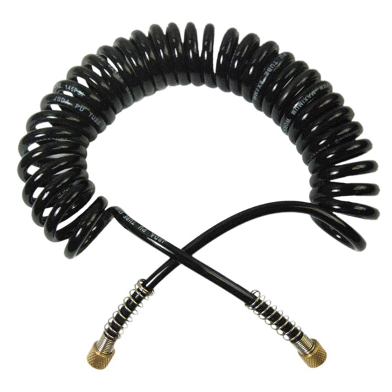 10' Recoil Airbrush Air Hose with Standard 1/8 Size Fittings on